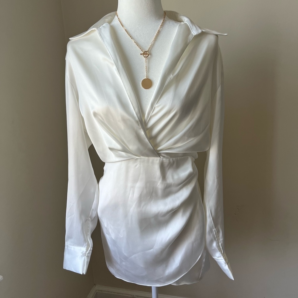 Silk collard dress